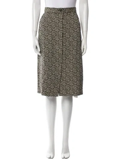 Pre-owned Scanlan Theodore Printed Knee-length Skirt W/ Tags In Multi