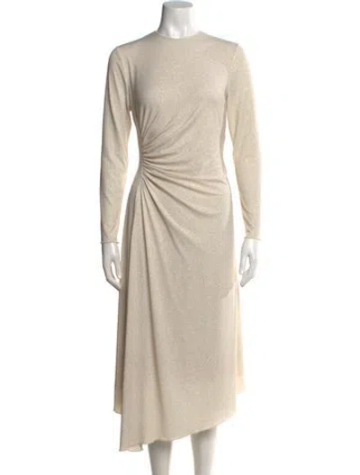 Pre-owned Scanlan Theodore Printed Midi Length Dress W/ Tags