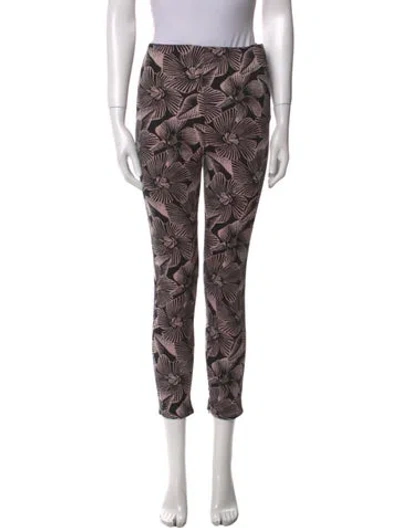 Pre-owned Scanlan Theodore Printed Skinny Leg Pants In Multi