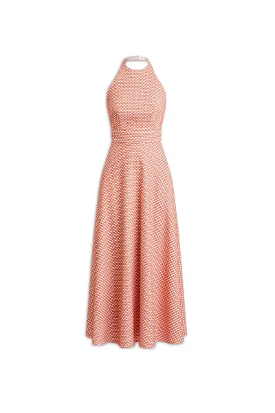 Scanlan Theodore Rope Jaquard Halter Dress In Pink