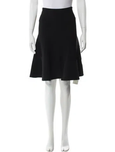 Pre-owned Scanlan Theodore Ruffle Embellishment Knee-length Skirt In Black