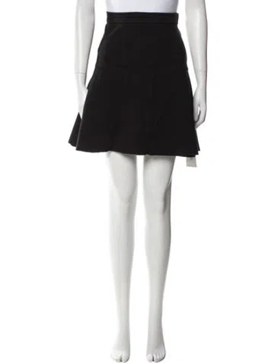 Pre-owned Scanlan Theodore Ruffle Embellishment Mini Skirt In Black