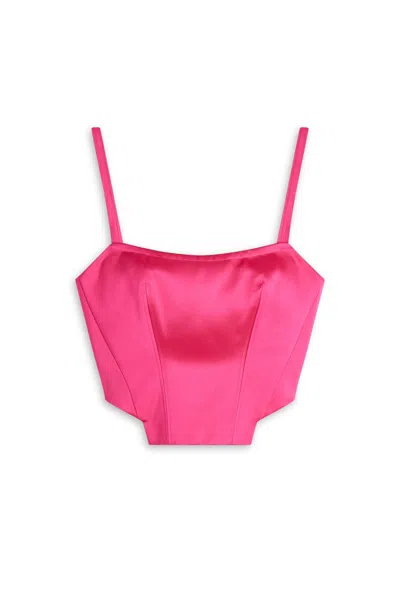 Scanlan Theodore Satin Bustier In Pink