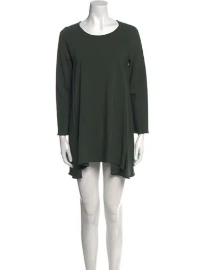 Pre-owned Scanlan Theodore Scoop Neck Mini Dress In Green