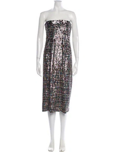 Pre-owned Scanlan Theodore Sequin Knee-length Dress W/ Tags In Multi