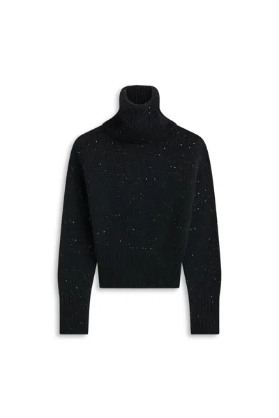 Scanlan Theodore Sequin Knit Sweater In Black