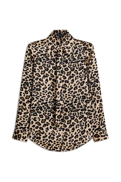 Scanlan Theodore Silk Animal Print Tie Shirt