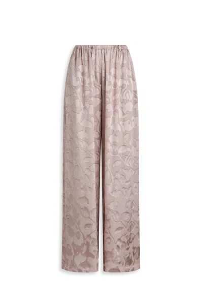 Scanlan Theodore Silk Burnout Satin Trouser In Pink