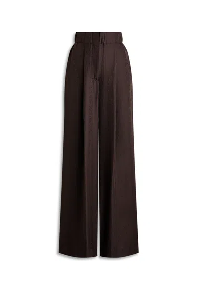Scanlan Theodore Silk Jacquard Trouser In Brown