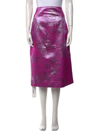 Pre-owned Scanlan Theodore Silk Midi Length Skirt