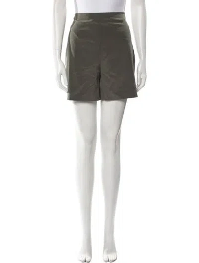 Pre-owned Scanlan Theodore Silk Mini Shorts W/ Tags In Green