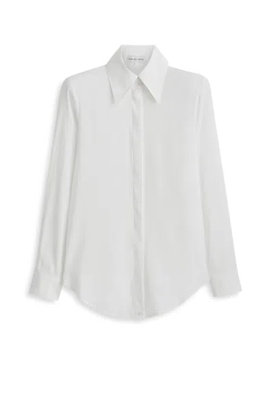 Scanlan Theodore Silk Shoulder Pad Shirt In White
