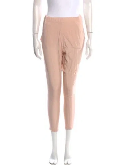 Pre-owned Scanlan Theodore Silk Skinny Leg Pants In Pink