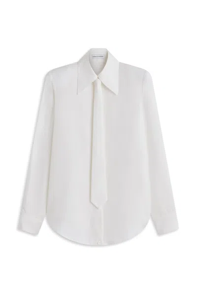 Scanlan Theodore Silk Twill Tie Shirt In White