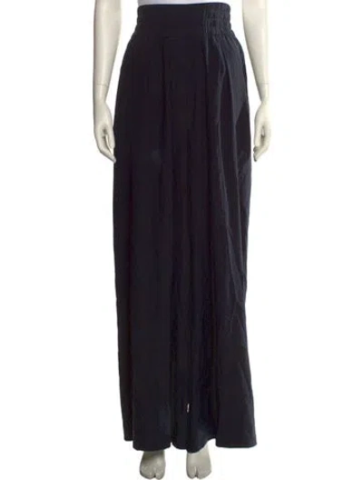 Pre-owned Scanlan Theodore Silk Wide Leg Pants In Black