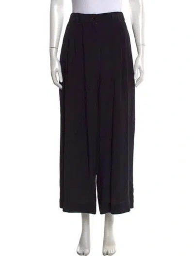 Pre-owned Scanlan Theodore Silk Wide Leg Pants In Black