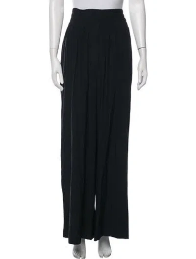 Pre-owned Scanlan Theodore Silk Wide Leg Pants In Blue