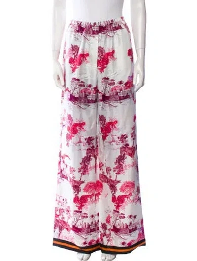 Pre-owned Scanlan Theodore Silk Wide Leg Pants W/ Tags In Pink