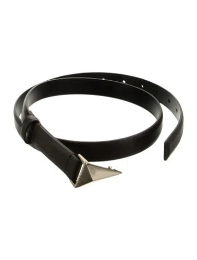 Pre-owned Scanlan Theodore Skinny Leather Belt In Brown