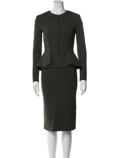 Pre-owned Scanlan Theodore Skirt Set In Green