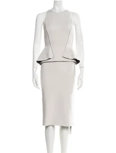 Pre-owned Scanlan Theodore Skirt Set In Neutrals