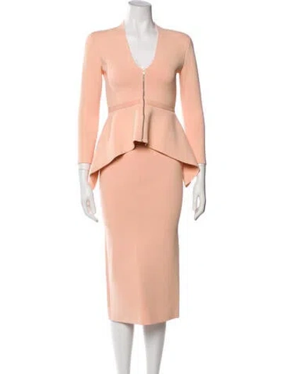 Pre-owned Scanlan Theodore Skirt Set In Pink