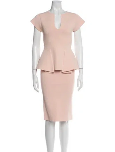 Pre-owned Scanlan Theodore Skirt Set In Pink
