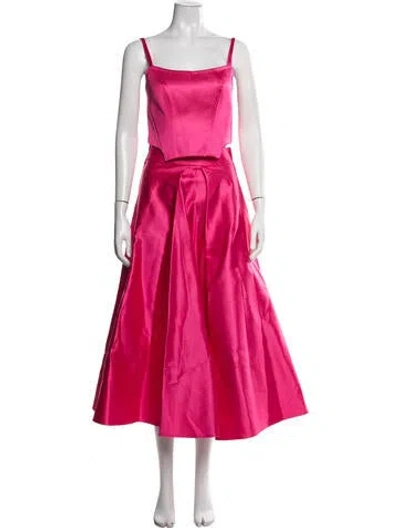Pre-owned Scanlan Theodore Skirt Set In Pink