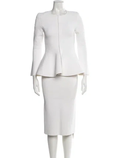 Pre-owned Scanlan Theodore Skirt Set In White