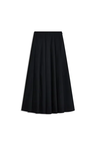 Scanlan Theodore Soft Pleat Skirt In Black