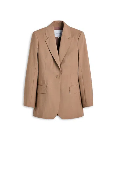 Scanlan Theodore Soft Single Breasted Jacket In Brown