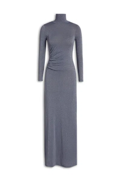 Scanlan Theodore Sparkle Gather Dress In Silver