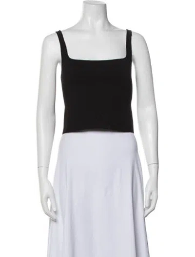 Pre-owned Scanlan Theodore Square Neckline Sleeveless Crop Top W/ Tags In Brown