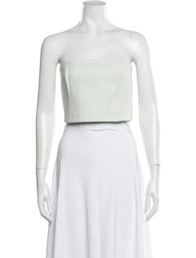 Pre-owned Scanlan Theodore Strapless Crop Top In Neutral