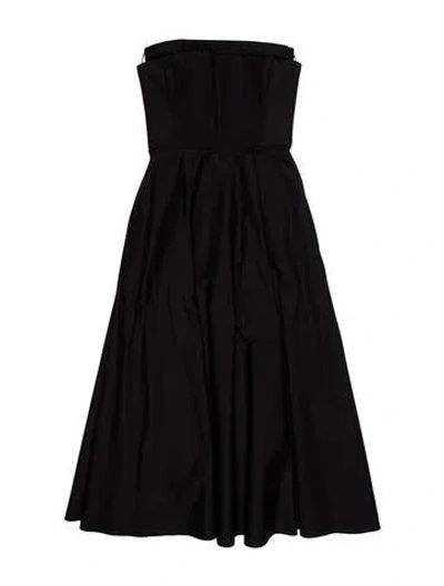 Pre-owned Scanlan Theodore Strapless Long Dress In Black