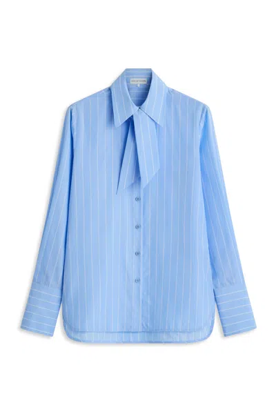 Scanlan Theodore Stripe Cravat Shirt In Blue