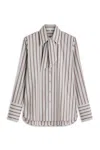 Scanlan Theodore Stripe Cravat Shirt In Multi