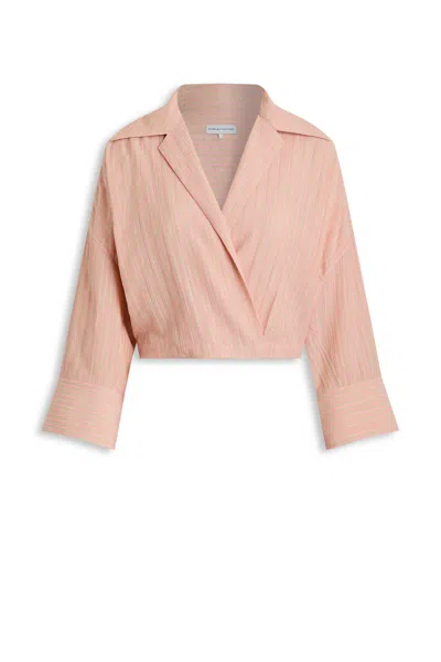 Scanlan Theodore Stripe Cuffed Shirt In Pink