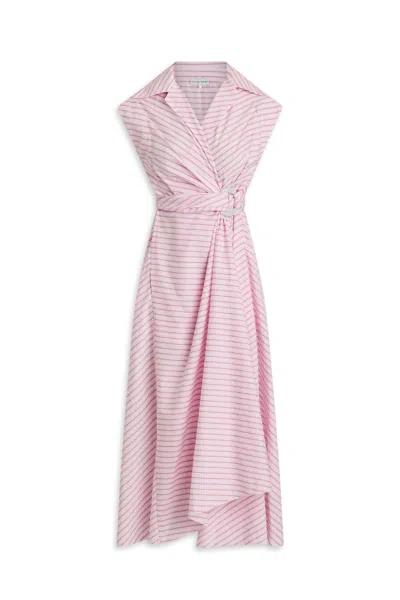 Scanlan Theodore Stripe Wrap Dress In Multi