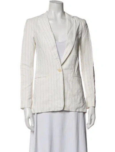 Pre-owned Scanlan Theodore Striped Blazer In Neutrals