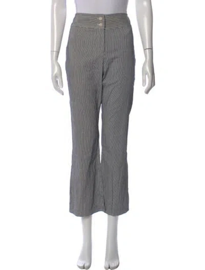Pre-owned Scanlan Theodore Striped Flared Pants In Black