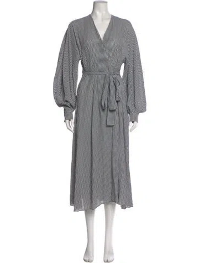 Pre-owned Scanlan Theodore Striped Long Dress In Multi