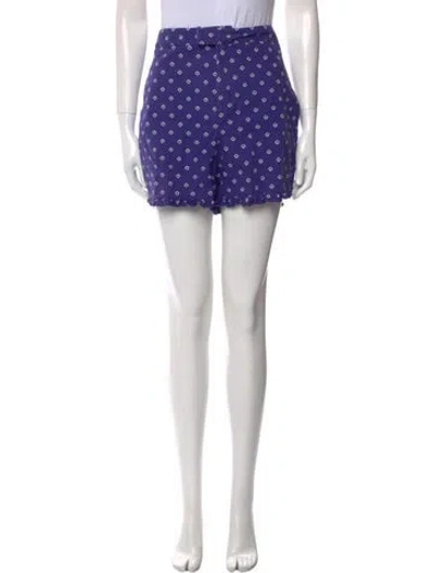 Pre-owned Scanlan Theodore Striped Mini Shorts In Blue