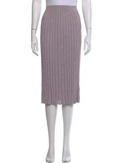 Pre-owned Scanlan Theodore Striped Pleated Accents Skirt Set In Purple
