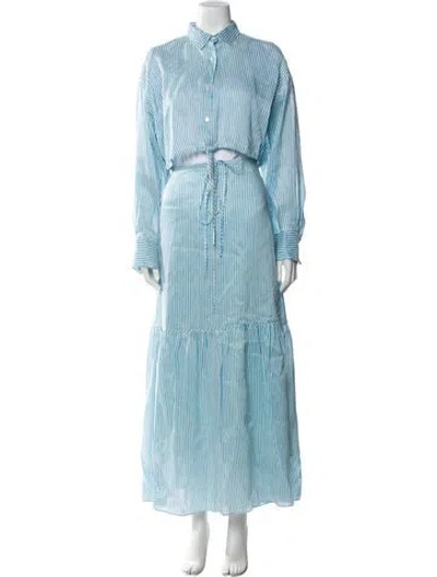 Pre-owned Scanlan Theodore Striped Skirt Set In Multi