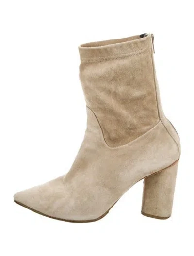 Pre-owned Scanlan Theodore Suede Boots In Neutral