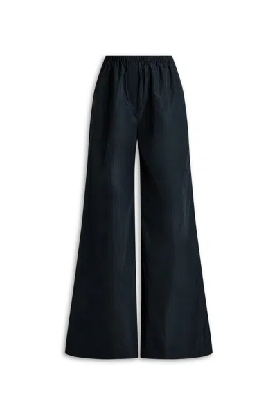 Scanlan Theodore Taffeta Wide Leg Trouser In Blue