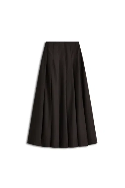 Scanlan Theodore Tailored Pleat Skirt In Black