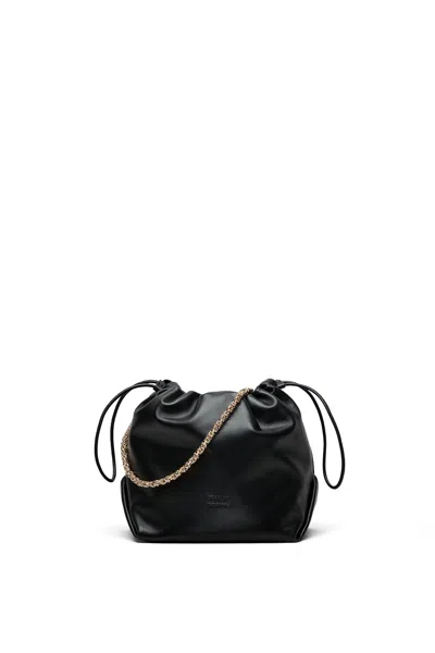 Scanlan Theodore The Leather Drawstring Bag In Black