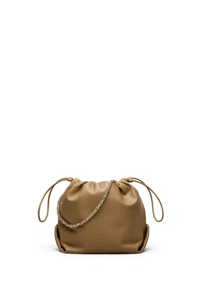 Scanlan Theodore The Leather Drawstring Bag In Sandstone